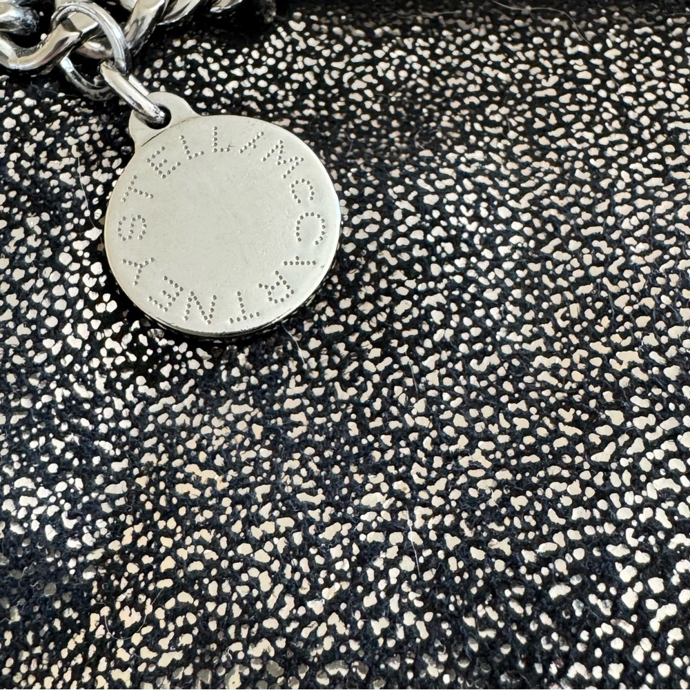 STELLA MCCARTNEY Falabella Chamois Shiny Dotted Crossbody Bag Chain Metallic - Picture 2 of 13